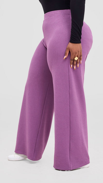 Vivo Selah Pallazo Pants - Lilac - Shopzetu