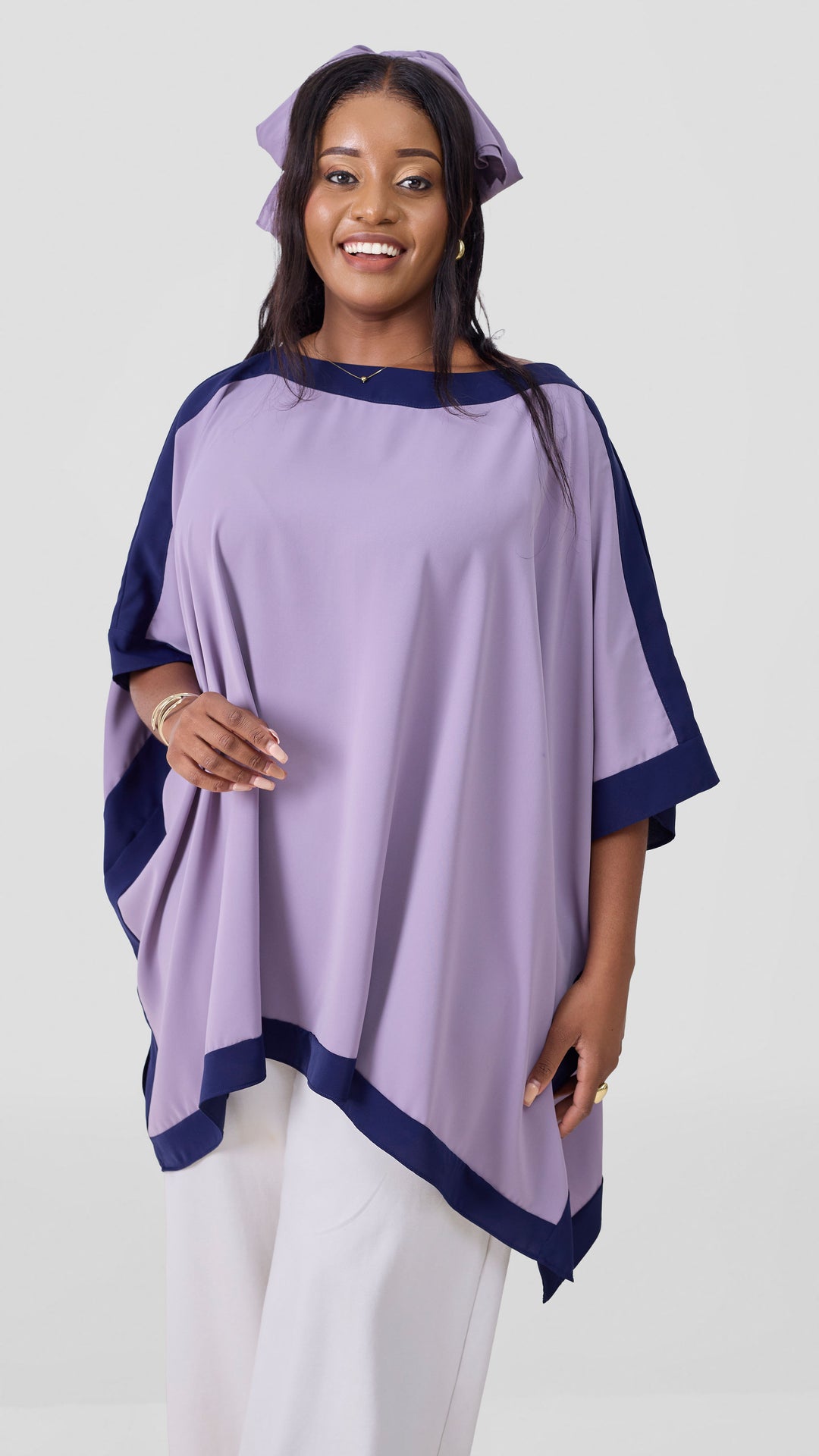 Vivo Liora Kaftan Tunic Top - Lilac