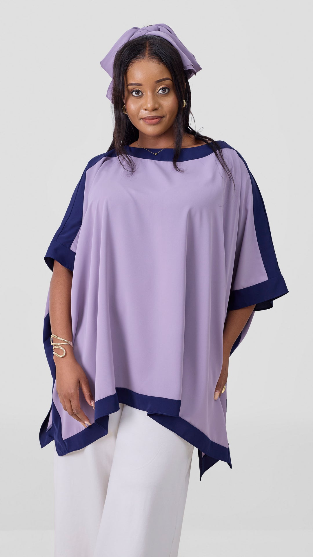 Vivo Liora Kaftan Tunic Top - Lilac