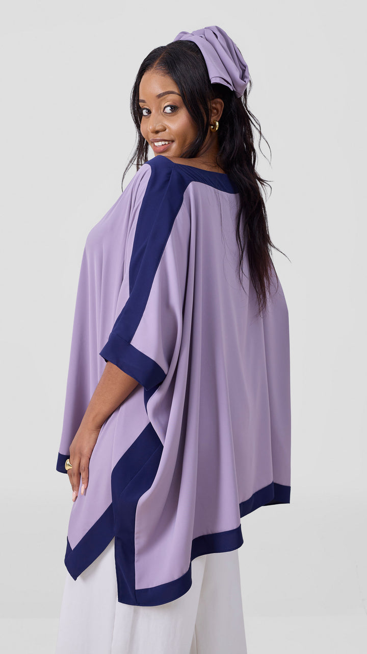 Vivo Liora Kaftan Tunic Top - Lilac