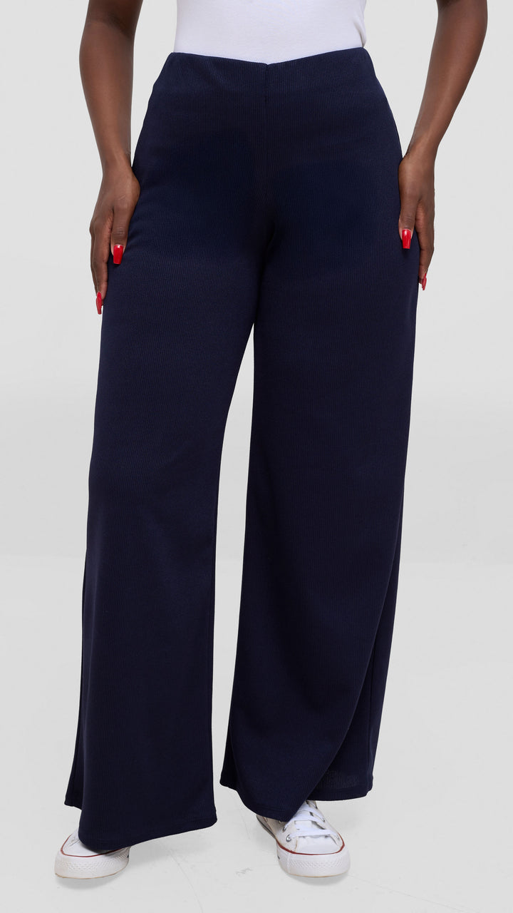 Vivo Safa Straight Leg Pants - Navy