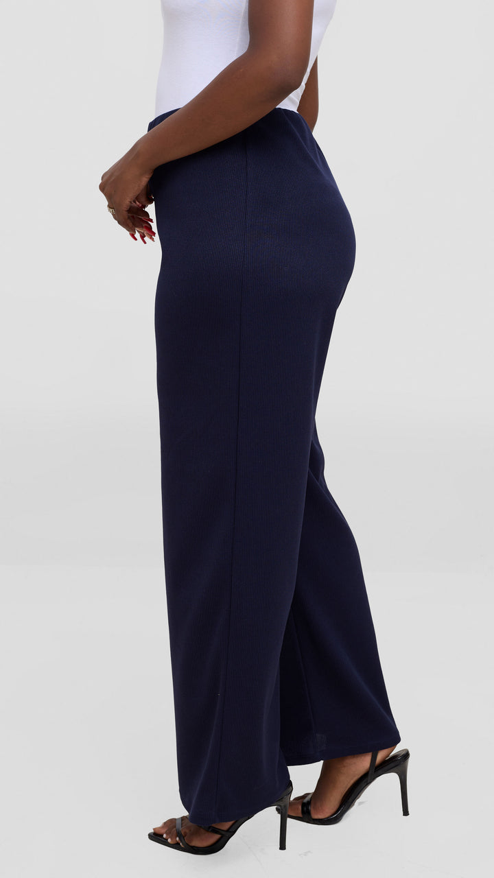 Vivo Safa Straight Leg Pants - Navy