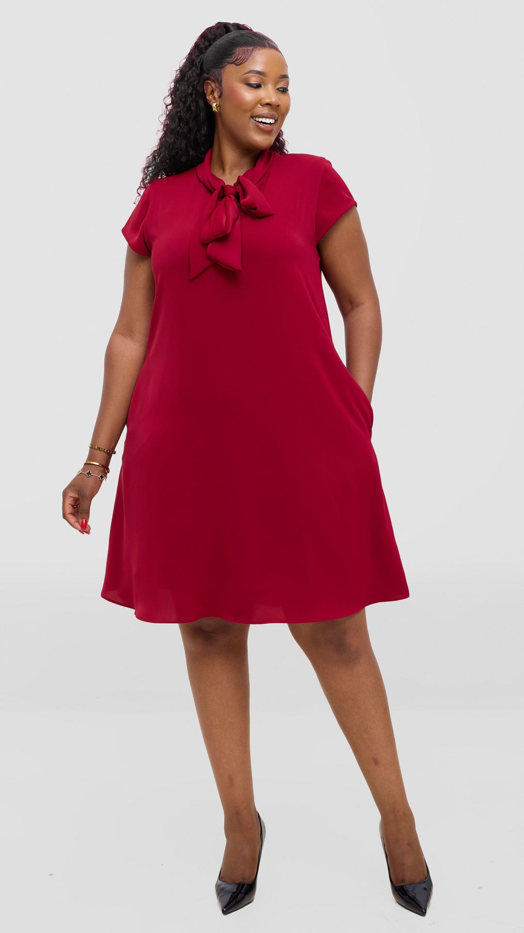 Vivo Niari Tent Dress - Maroon