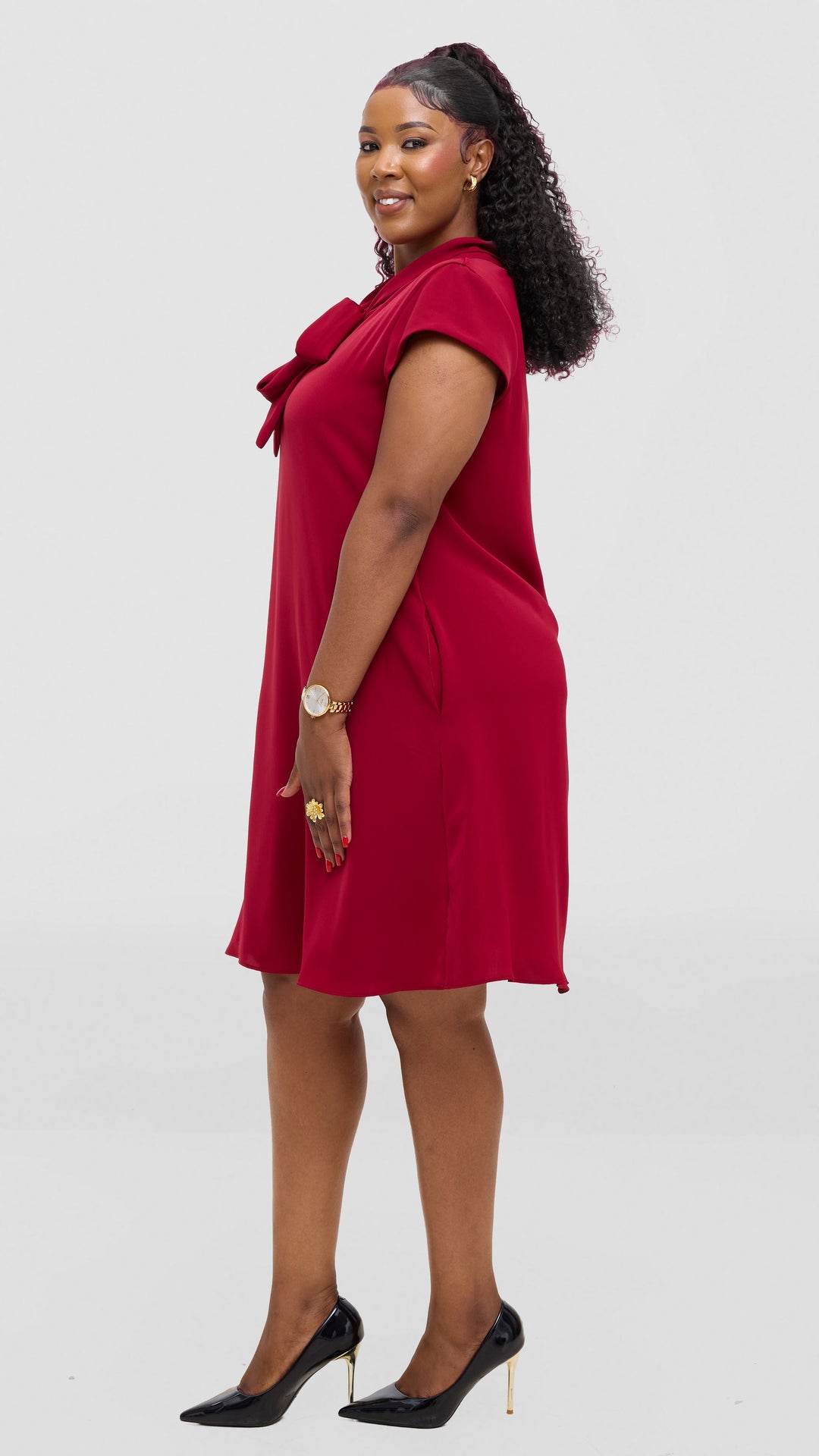 Vivo Niari Tent Dress - Maroon