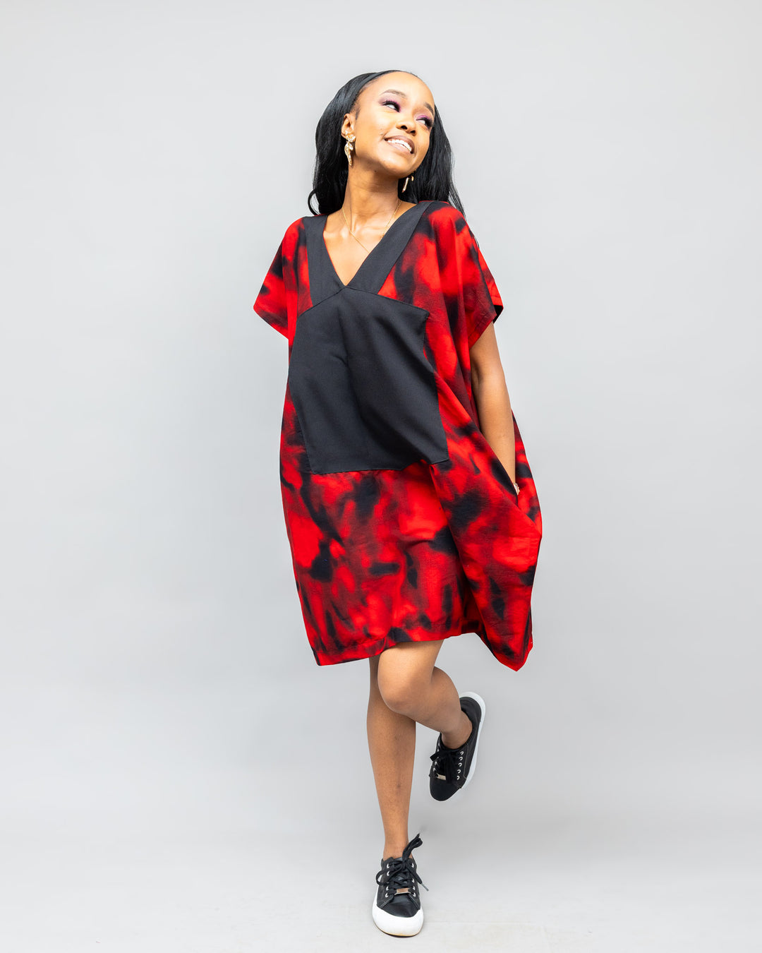 Afriwia Sanaa Boubou Dress - Red