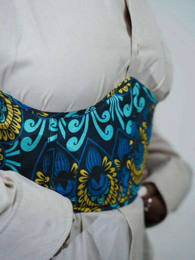 Misstcal Ankara Under Bust Corset Belt - Multicolored - Shopzetu