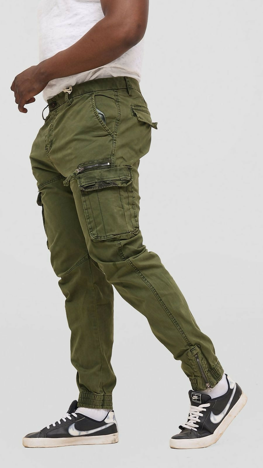Stylish Brothers Zipper Down Men Cargo Pant - Jungle Green