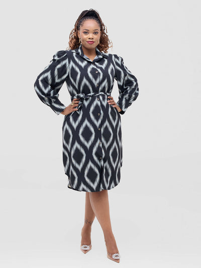 Lizola Walta SDress - Grey / Black - Shopzetu