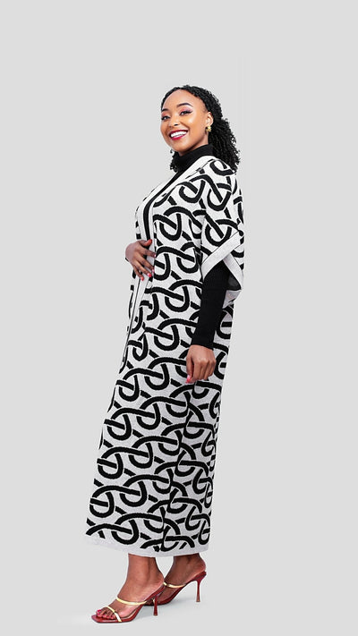 The Fashion Frenzy Kimono - Champagne / Black - Shopzetu