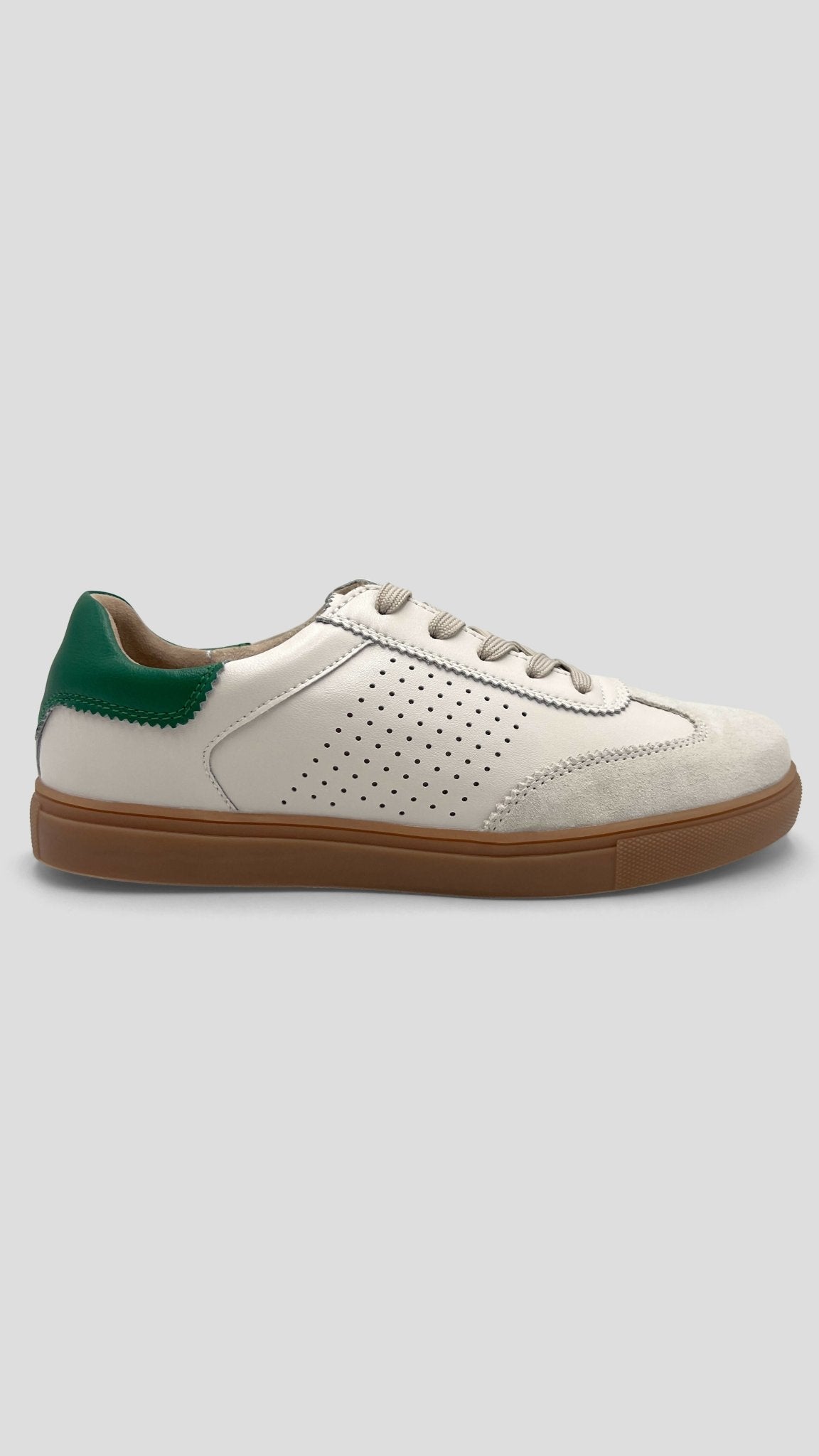 Julz Tamara Scalloped Sneaker - Beige / Green - Shopzetu