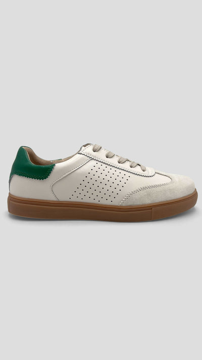 Julz Tamara Scalloped Sneaker - Beige / Green - Shopzetu