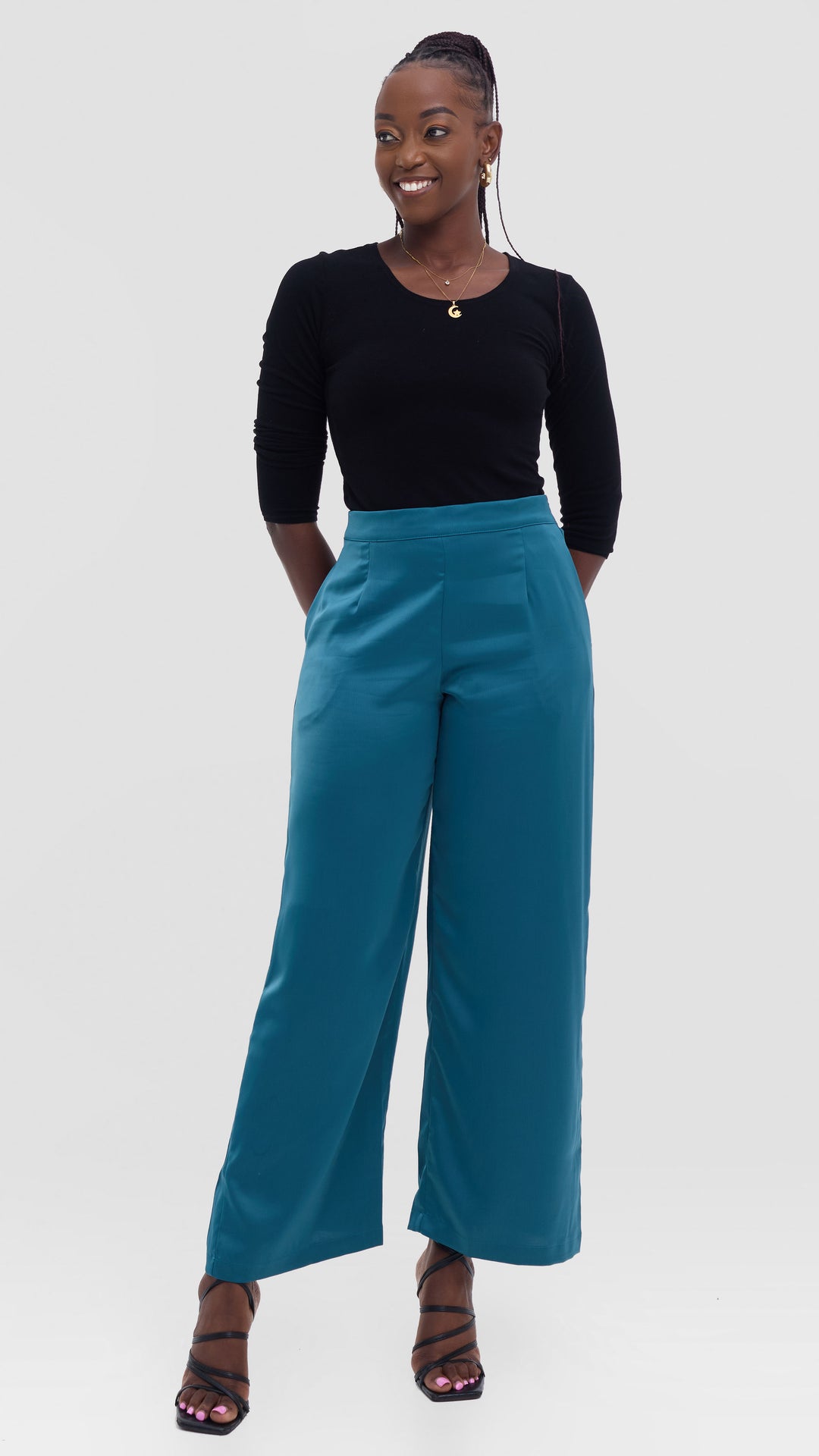 Vivo Yene Wide Leg Pants - Light Teal