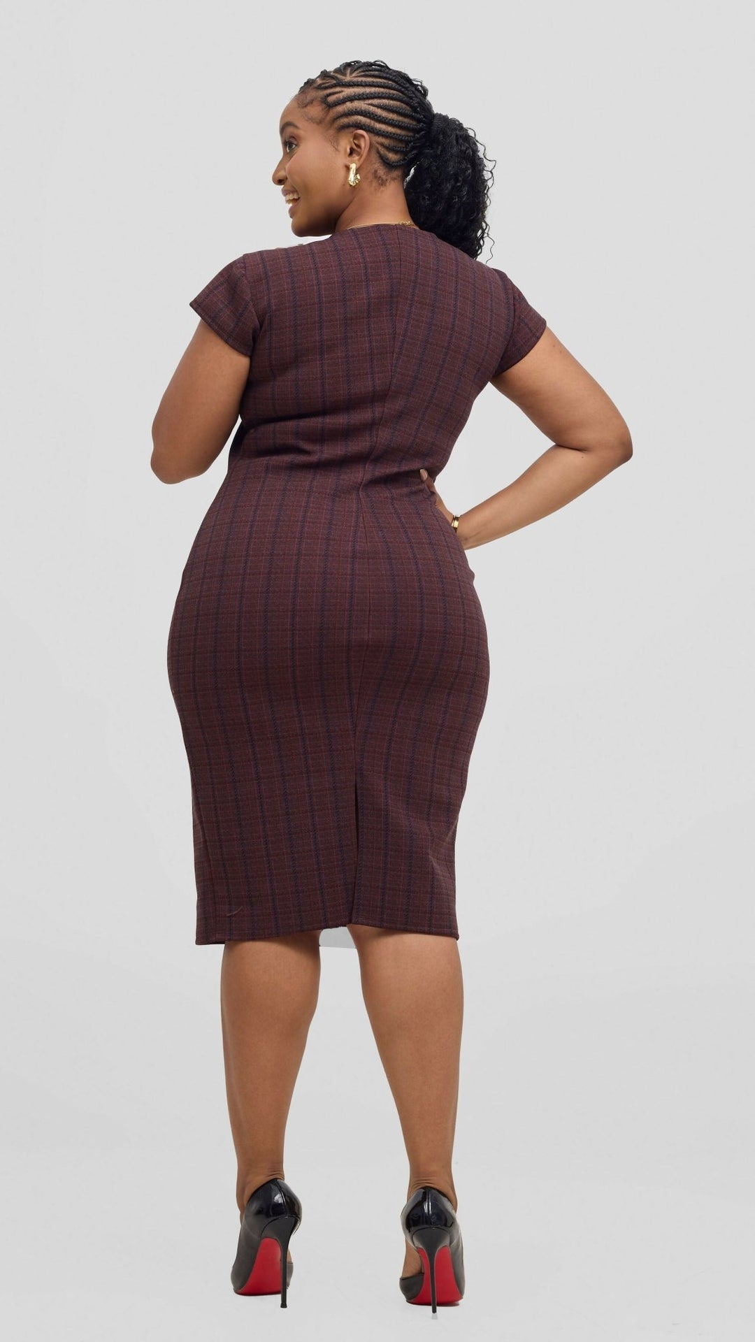 Lizola Alejandra Bodycon Dress - Brown - Shopzetu