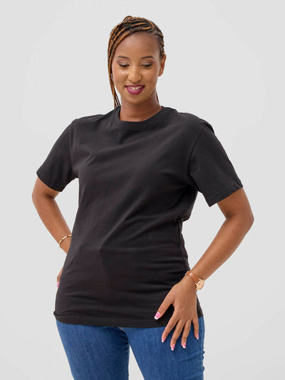 Zuria Fashions Unisex Roundneck T-shirt - Black - Shopzetu