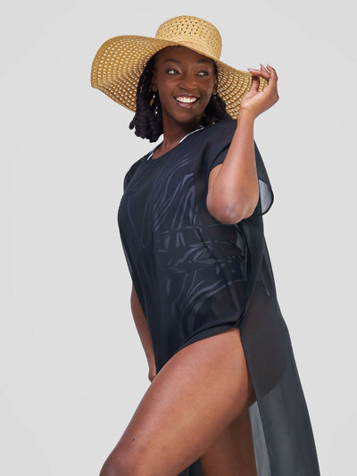 Amani Coverup Kimono - Black - Shopzetu