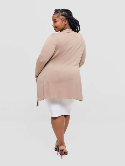 Anel's Knitwear Basic Kimono - Beige - Shopzetu