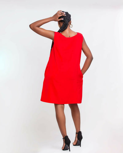 Da’Joy Fashions Swift Dress - Red - Shopzetu
