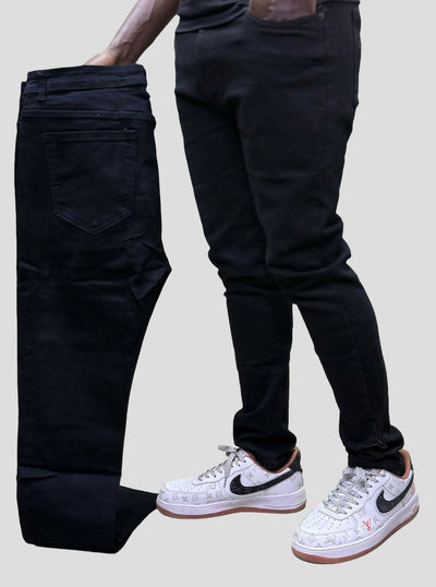 Stylish Brothers None Fade Men Slim Fit Jean - Black - Shopzetu