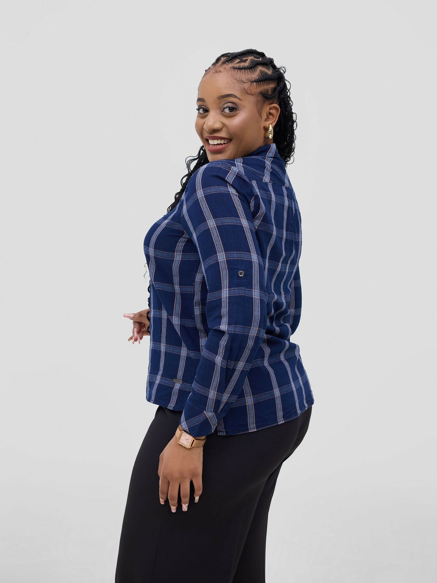 Zuana Roadstar Checked Shirt - Blue - Shopzetu