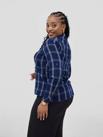 Zuana Roadstar Checked Shirt - Blue - Shopzetu