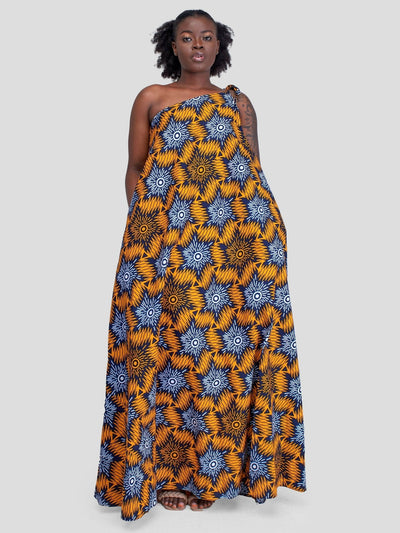 Izulu Malkia Dress - Yellow Print - Shopzetu
