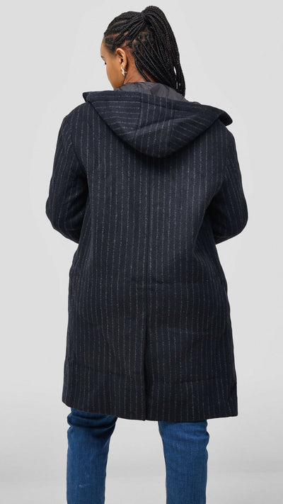 Tophad Closet Trench Coat - Navy Blue
