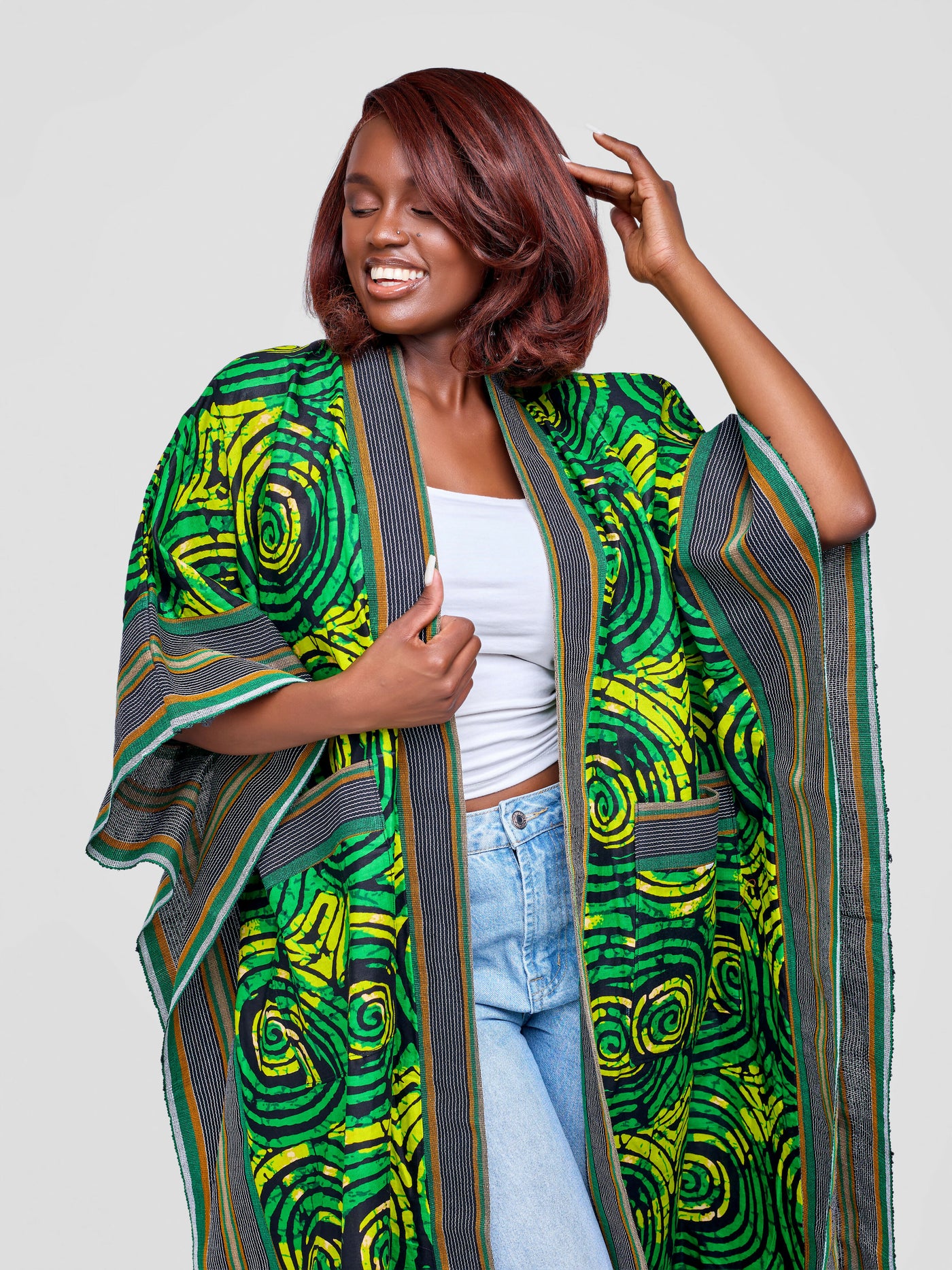 Tuli Zinthle Kimono - Green / Yellow