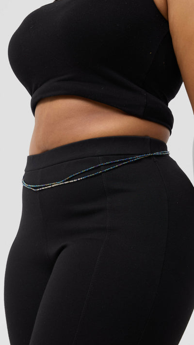 Sistar To Sistars Double Layered Waist Bead - Blue / Silver