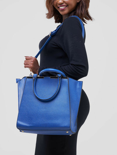 The Fashion Frenzy Hand Bag - Blue - Shopzetu
