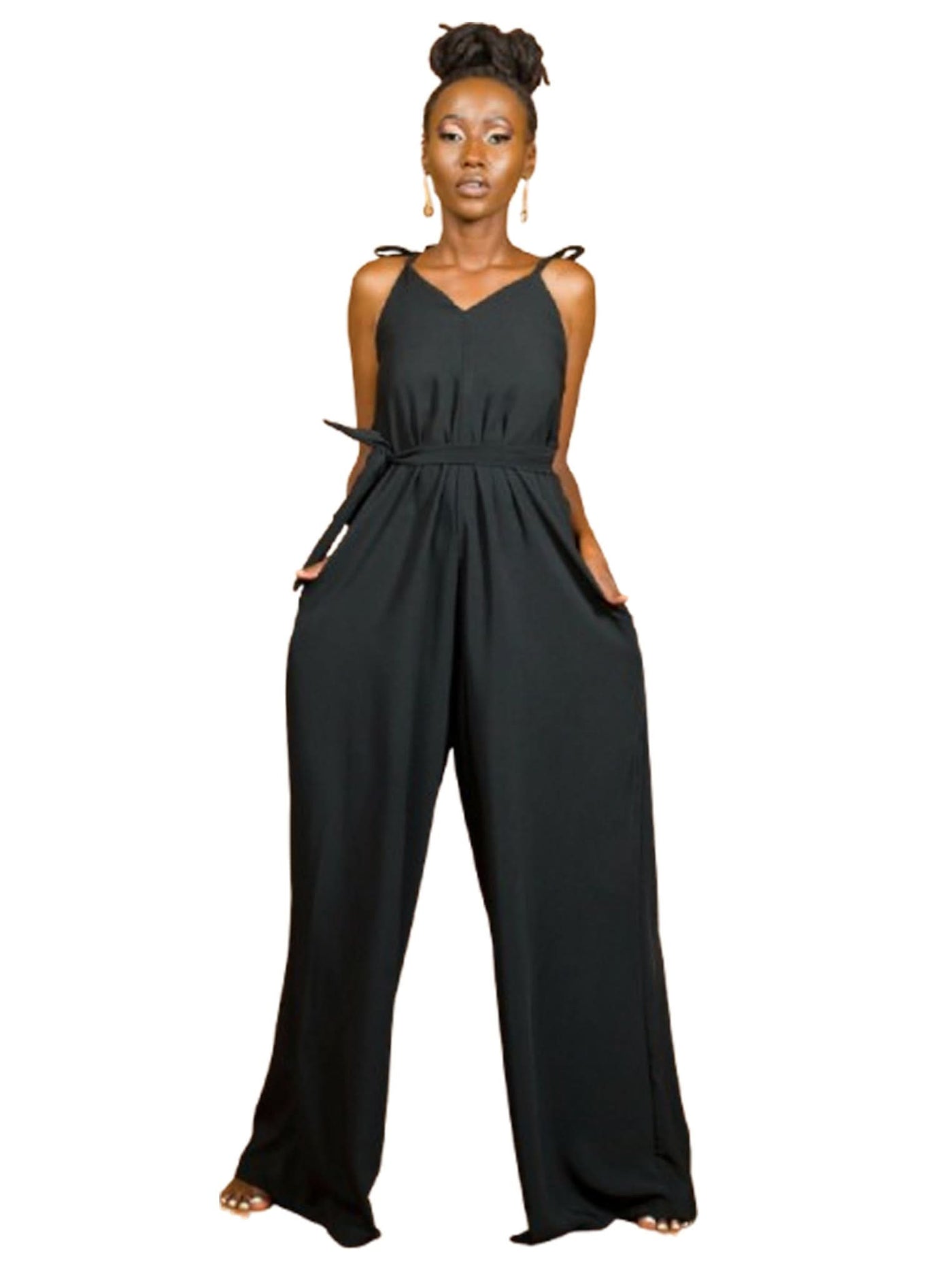 Butterfly Jumpsuit - Black - Shopzetu
