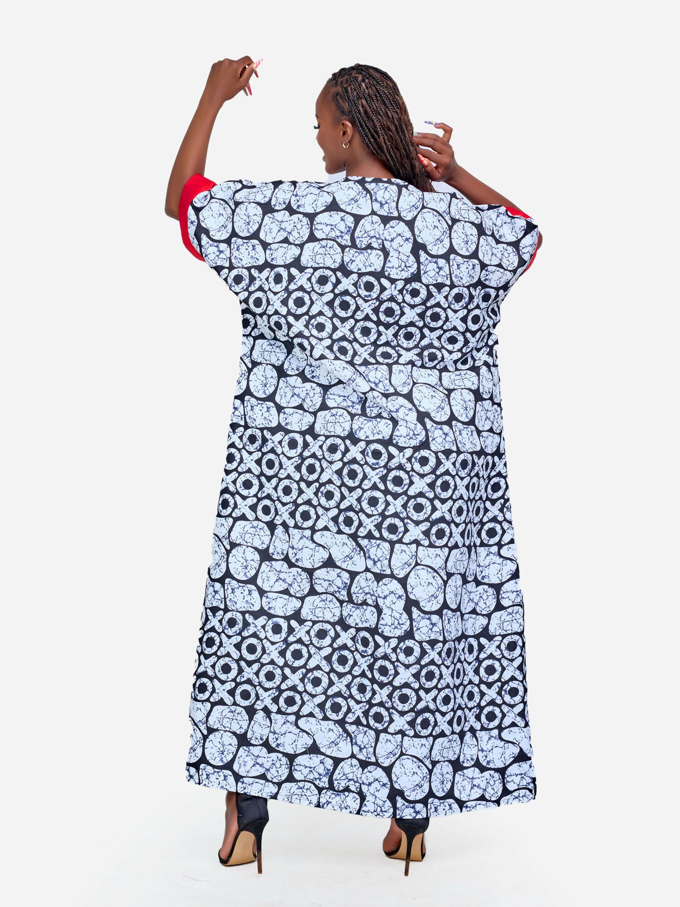 Tuli Bonte Front Detail Kaftan Dress - Multicolored - Shopzetu