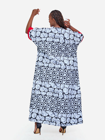 Tuli Bonte Front Detail Kaftan Dress - Multicolored - Shopzetu