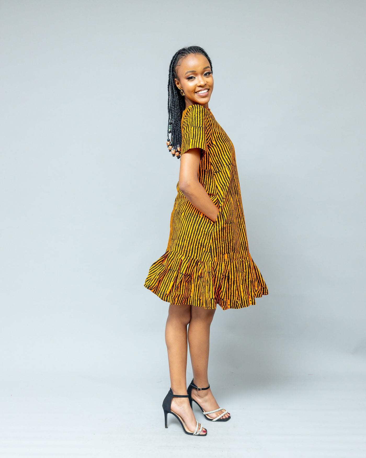 Afriwia Rafiki Shift Dress - Mustard