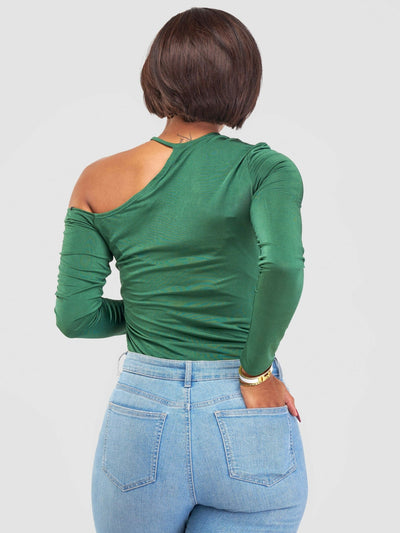 Elsie Glamour Colette Fancy Top - Green - Shopzetu