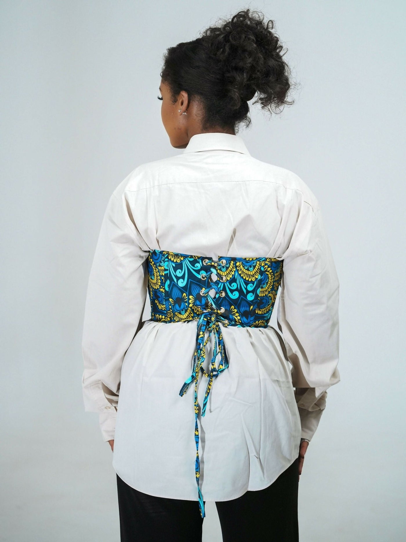 Misstcal Ankara Under Bust Corset Belt - Multicolored - Shopzetu