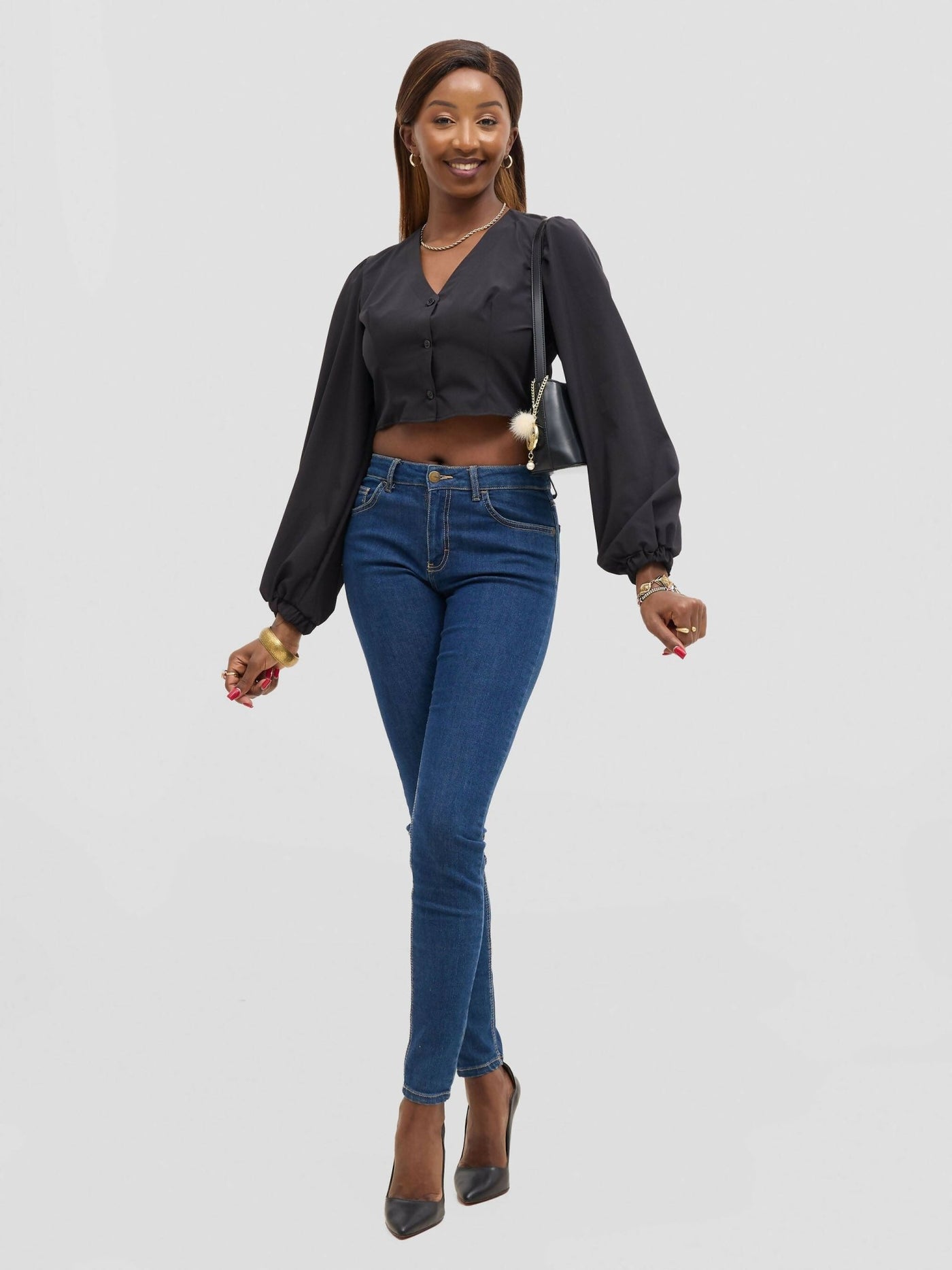 Cuttfitt Crop Top - Black - Shopzetu