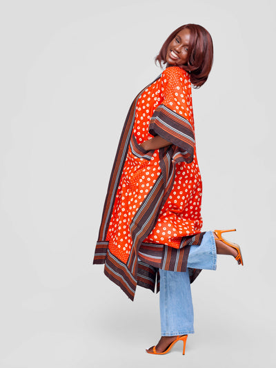 Tuli Zinthle Kimono - Red / White