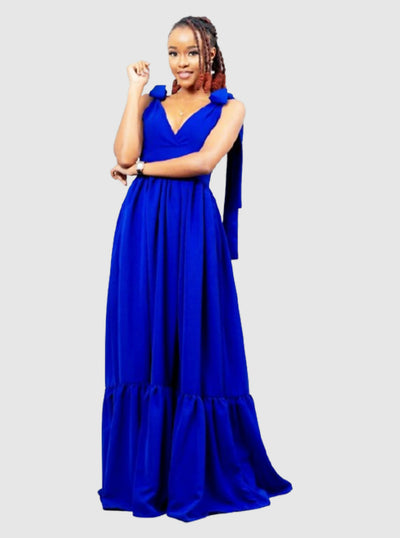 Afriwia Subira Dress - Royal Blue - Shopzetu
