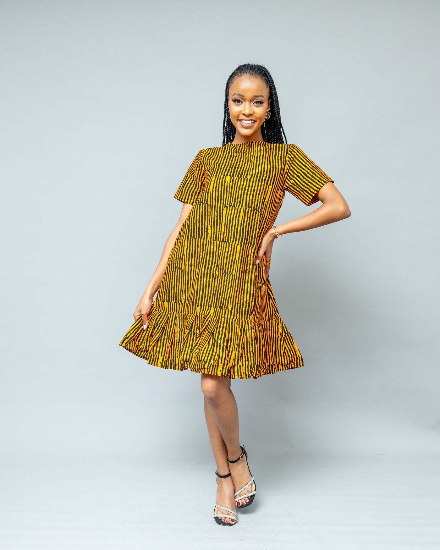 Afriwia Rafiki Shift Dress - Mustard