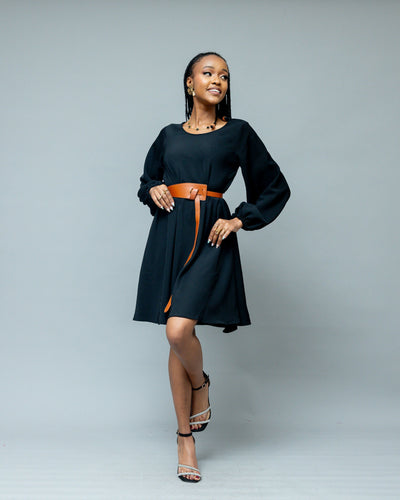 Afriwia Aura Shift Dress - Black