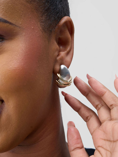 Accessorize With Style Premium Small Earring - Gold / silver - Shopzetu
