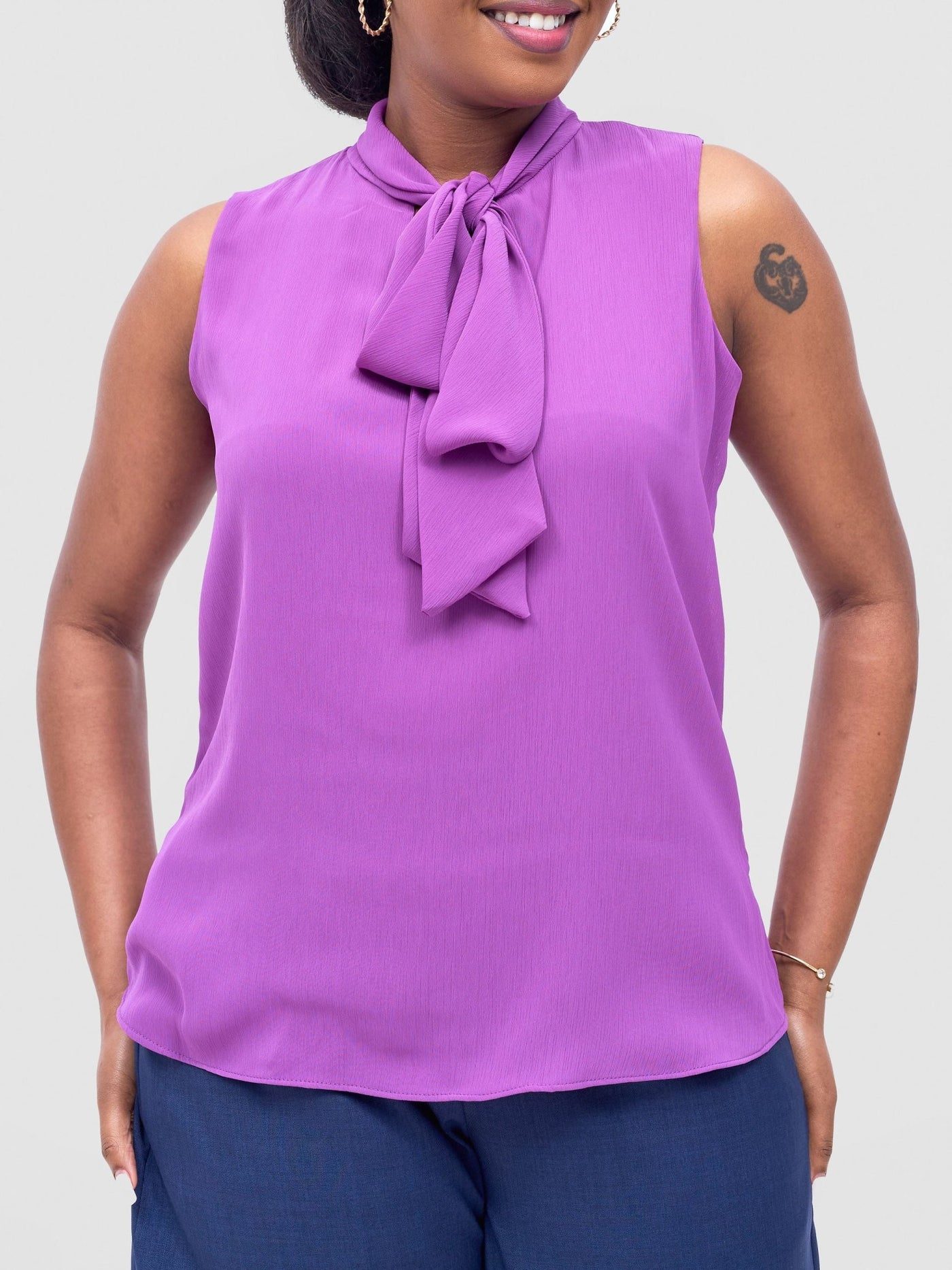 Vivo Niari Sleeveless Top - Magenta - Shopzetu