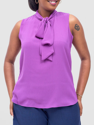 Vivo Niari Sleeveless Top - Magenta - Shopzetu