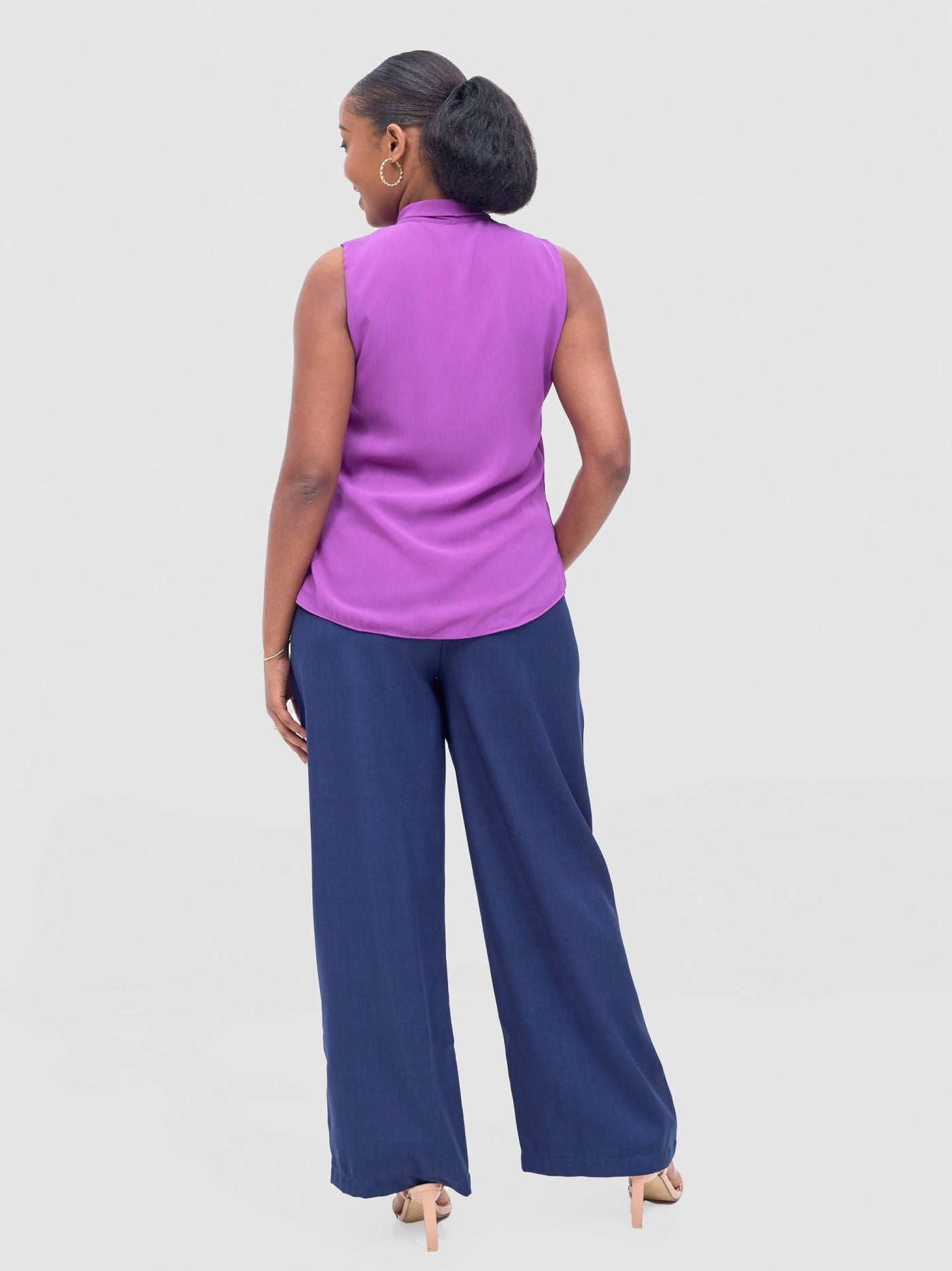 Vivo Niari Sleeveless Top - Magenta - Shopzetu