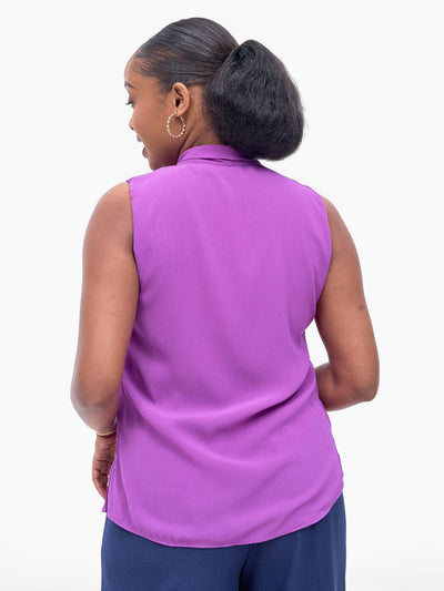 Vivo Niari Sleeveless Top - Magenta - Shopzetu