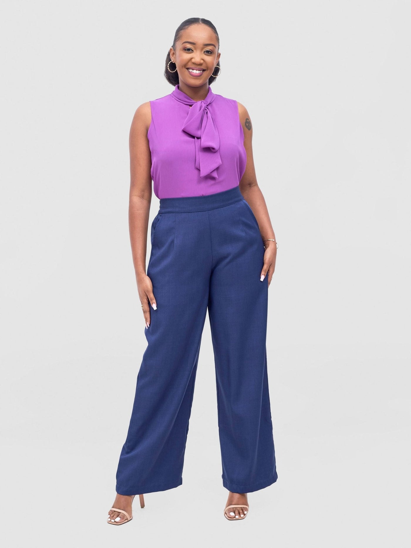 Vivo Niari Sleeveless Top - Magenta - Shopzetu