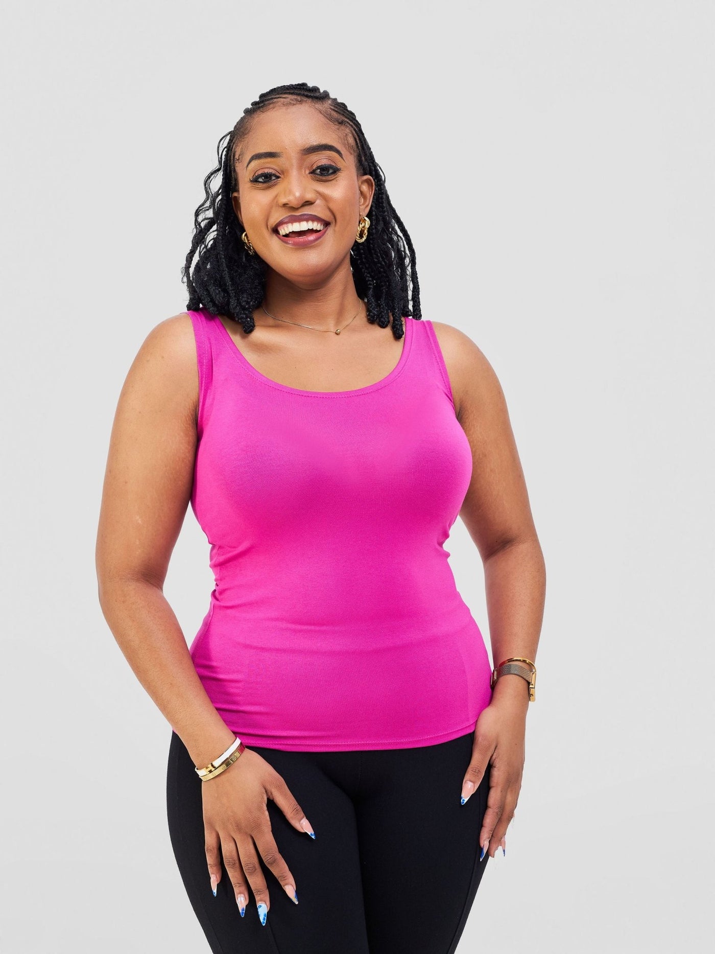 Vivo Basic Tank Top - Pink - Shopzetu