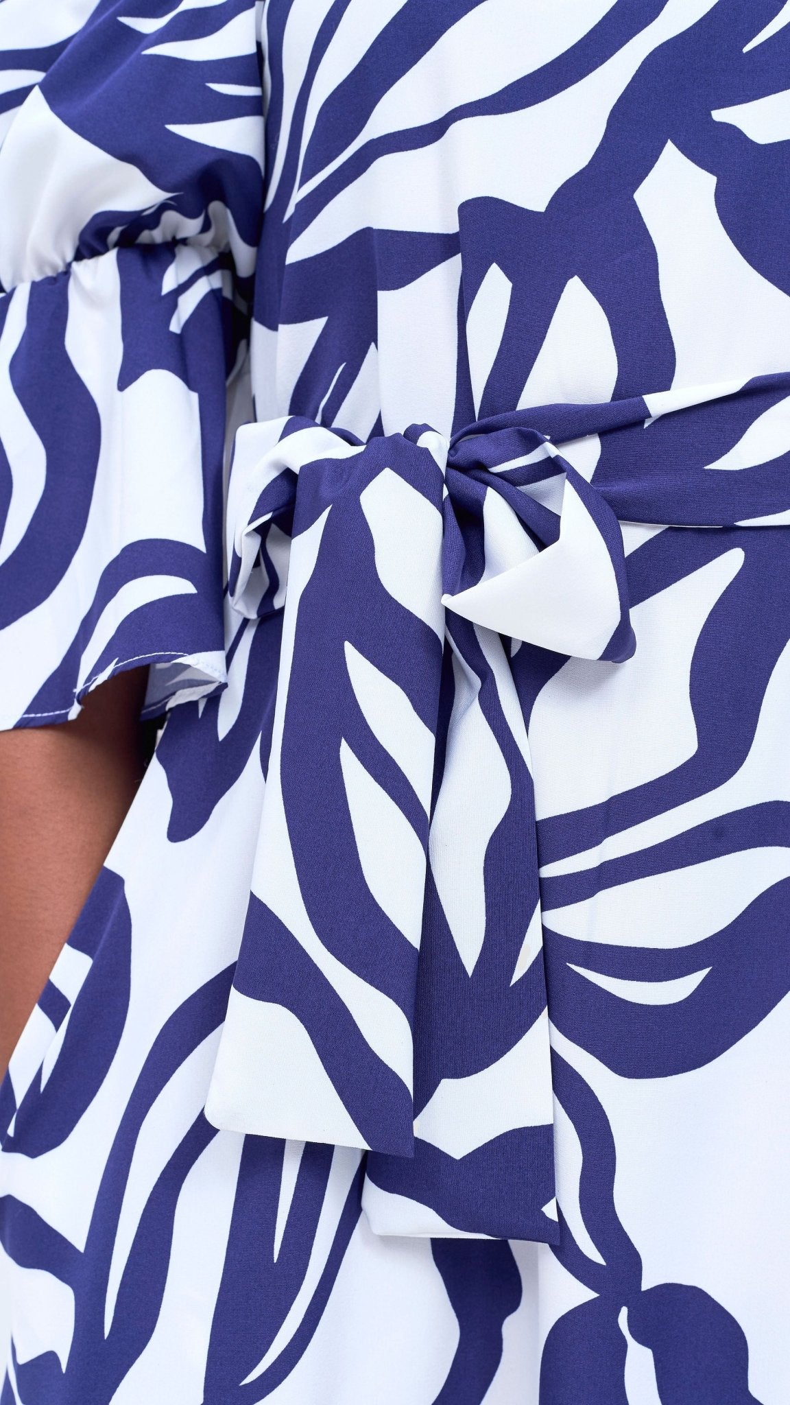 Vivo Tana Off Shoulder Maxi Dress - White / Purple Dana Print - Shopzetu