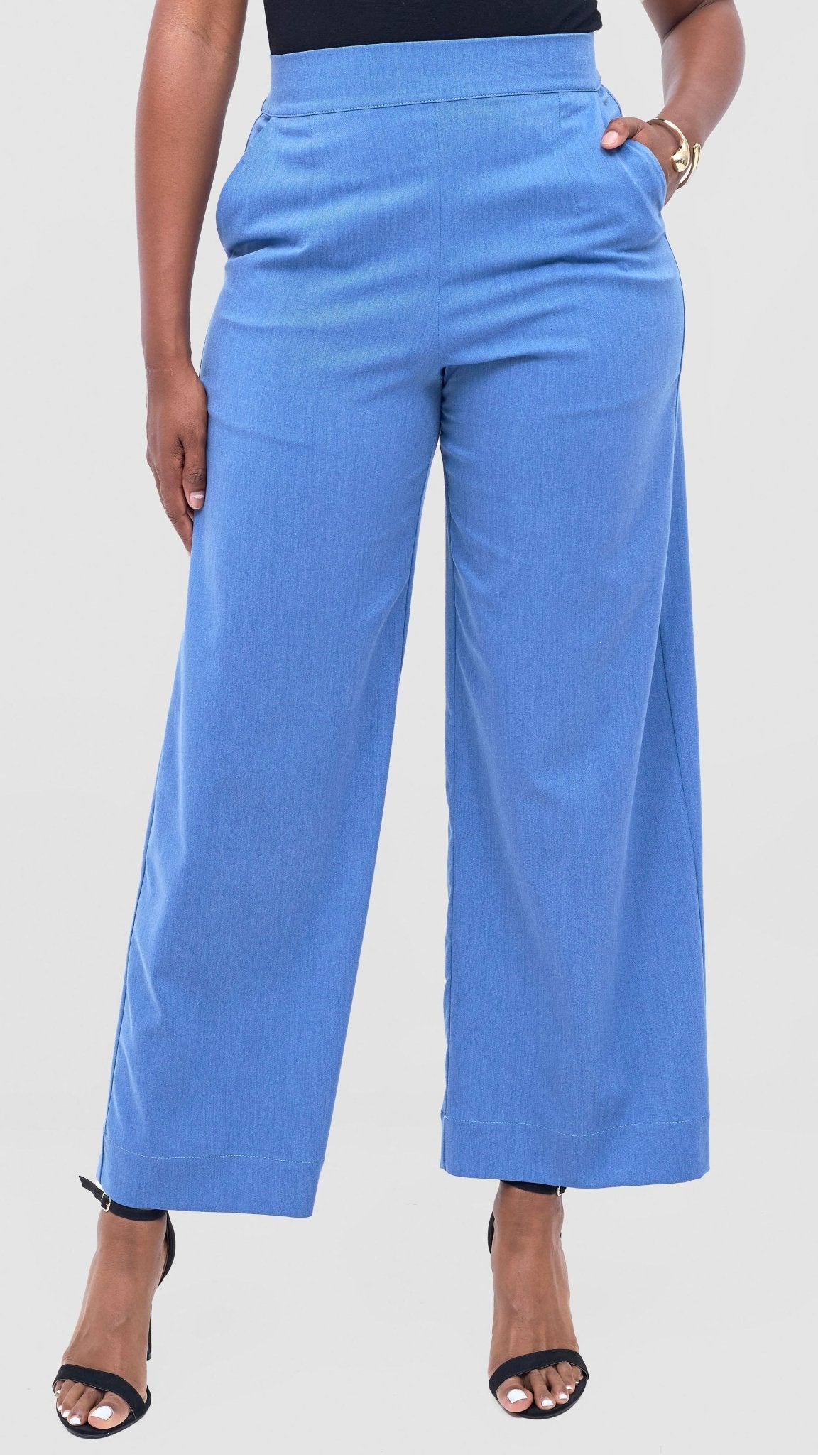 Vivo Niari Full Length Pants - Light Blue - Shopzetu