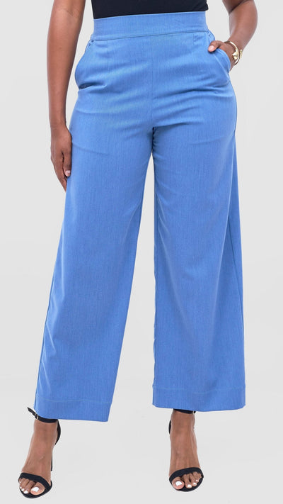 Vivo Niari Full Length Pants - Light Blue - Shopzetu